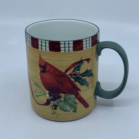 Lenox Winter Greetings Everyday Cardinal Set of 4 Coffee Mugs Catherine McClung - Picture 3 of 6